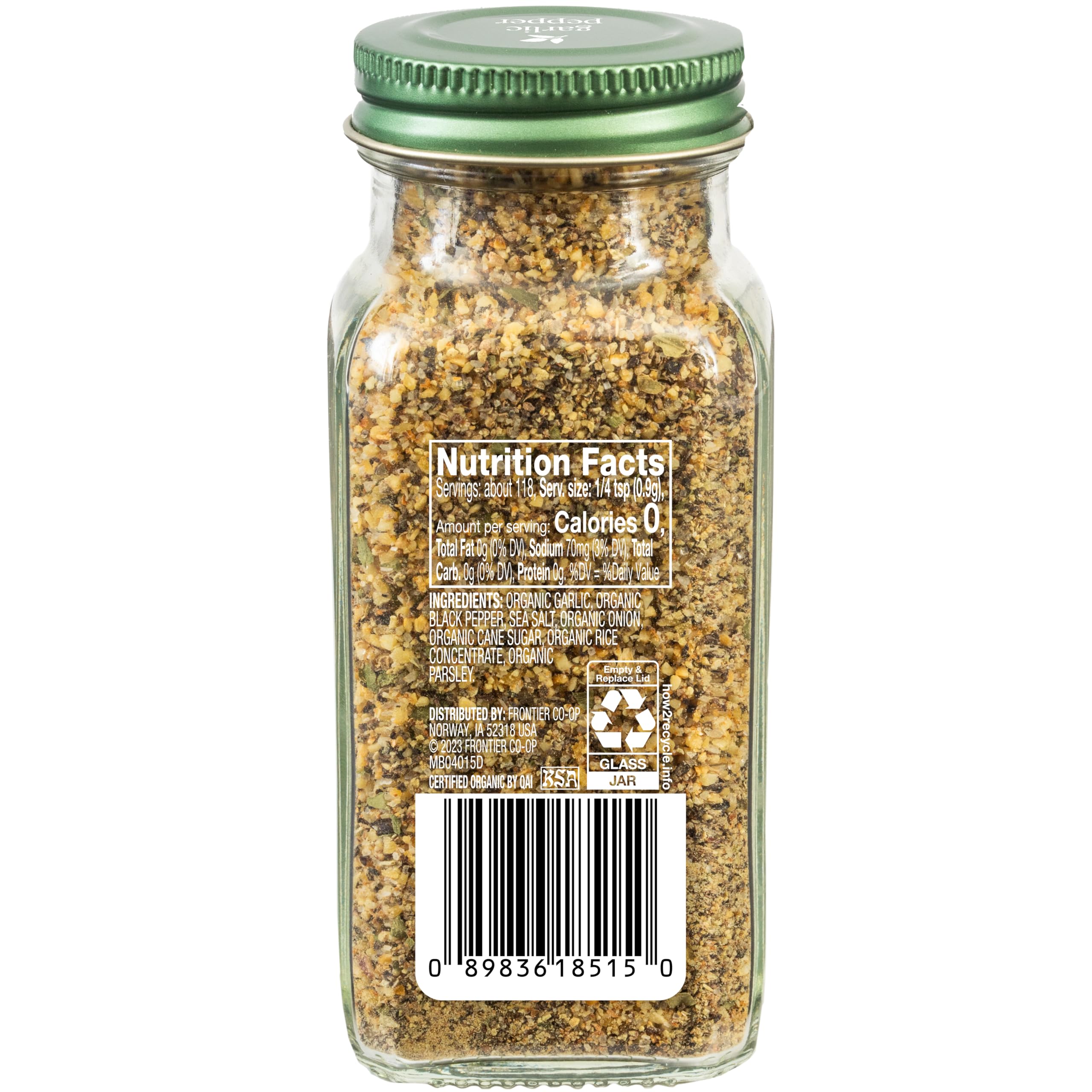 Simply Organic Garlic Pepper dish highlight—balanced flavor for pasta, poultry, and vegetables.