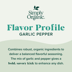 Simply Organic Garlic Pepper pan sear adds aromatic kick to sizzling meats.