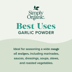Simply Organic Garlic Powder dust on roasted vegetables adds savory depth.