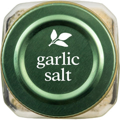 Simply Organic Garlic Salt close-up highlighting real garlic and parsley blend.