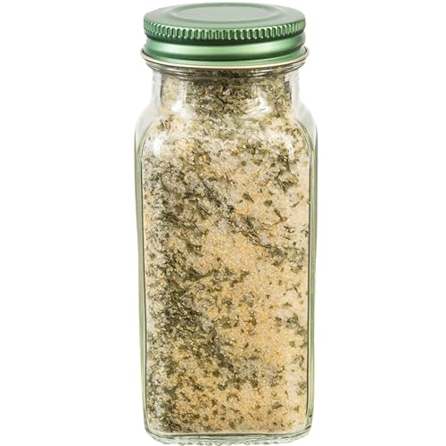 Simply Organic Garlic Salt pour-ready bottle for quick seasoning on meats and vegetables.