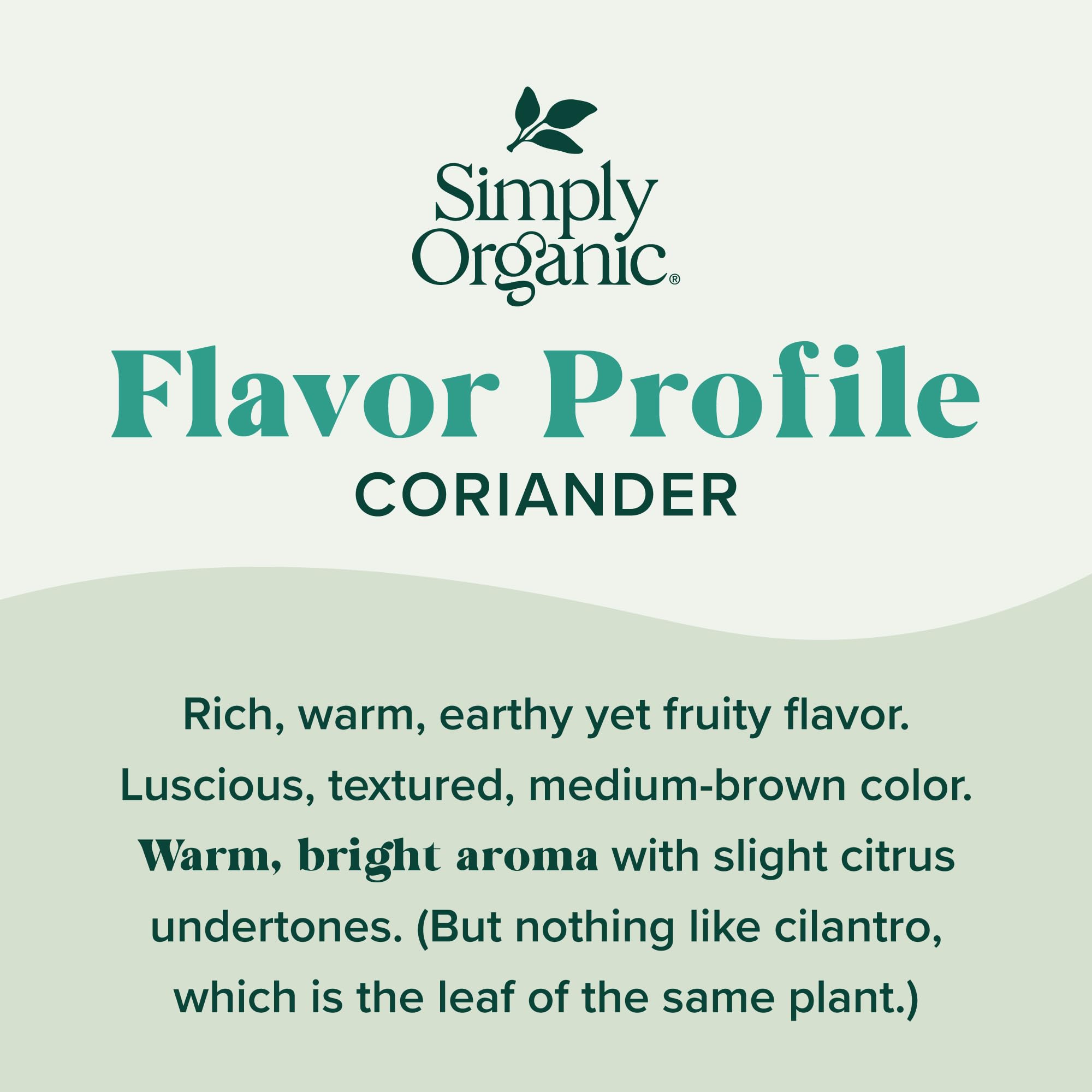 Simply Organic Ground Coriander spoon-pour ready to season curries and soups
