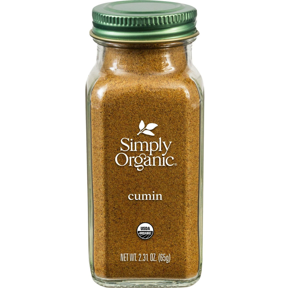 Simply Organic ground cumin seed jar with rich color and authentic aroma for cooking.