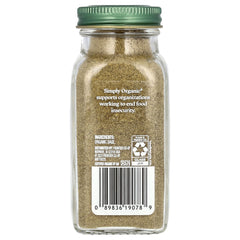 Simply Organic Ground Sage jar closeup, versatile seasoning for savory sauces