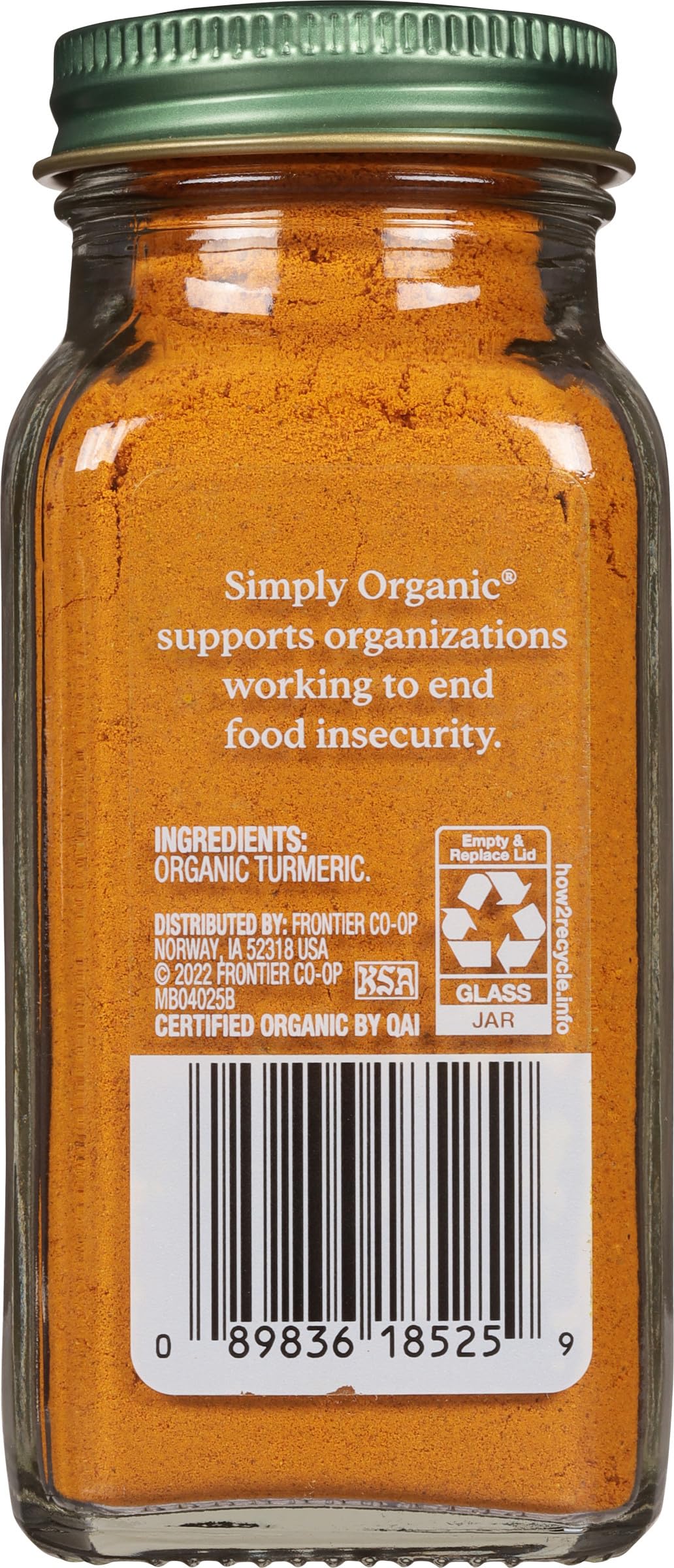 Spice shelf featuring Simply Organic turmeric among pantry staples for everyday cooking.