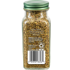 Simply Organic Italian Seasoning label closeup highlights organic herbs