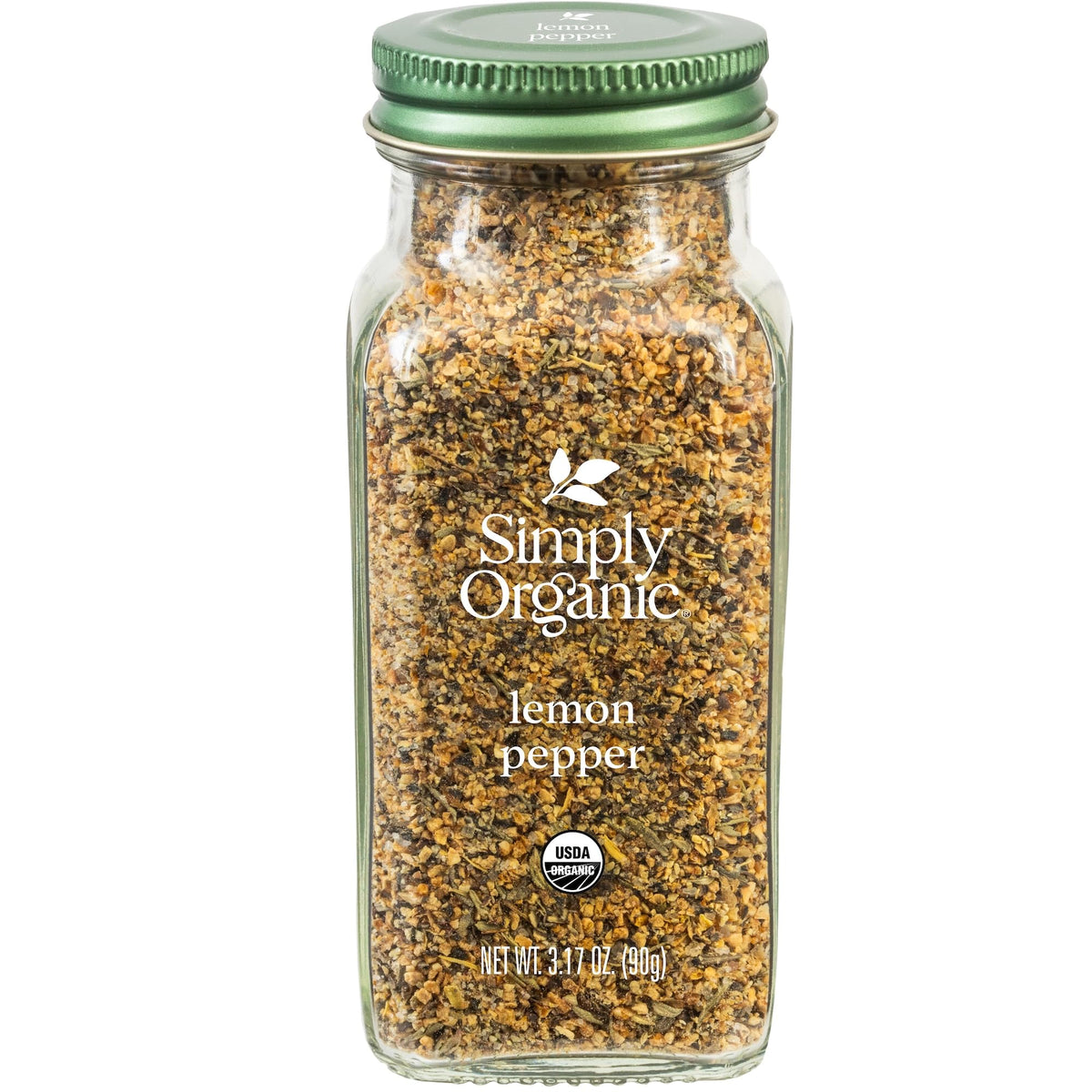 Simply Organic Lemon Pepper bottle ready to season light fish and salads.