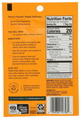 Simply Organic Mild Taco Seasoning label close-up showing organic, vegetarian blend.