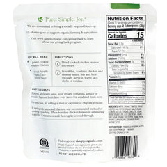 Close-up of Simply Organic sauce with cilantro and lime aroma.