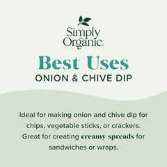A bowl of dip with Simply Organic mix, ideal for creamy spreads.