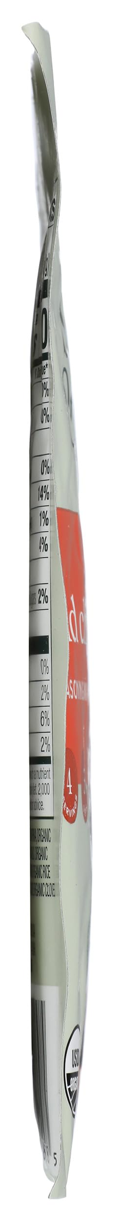 Shelf-stable Simply Organic Mild Chili Seasoning on a pantry shelf