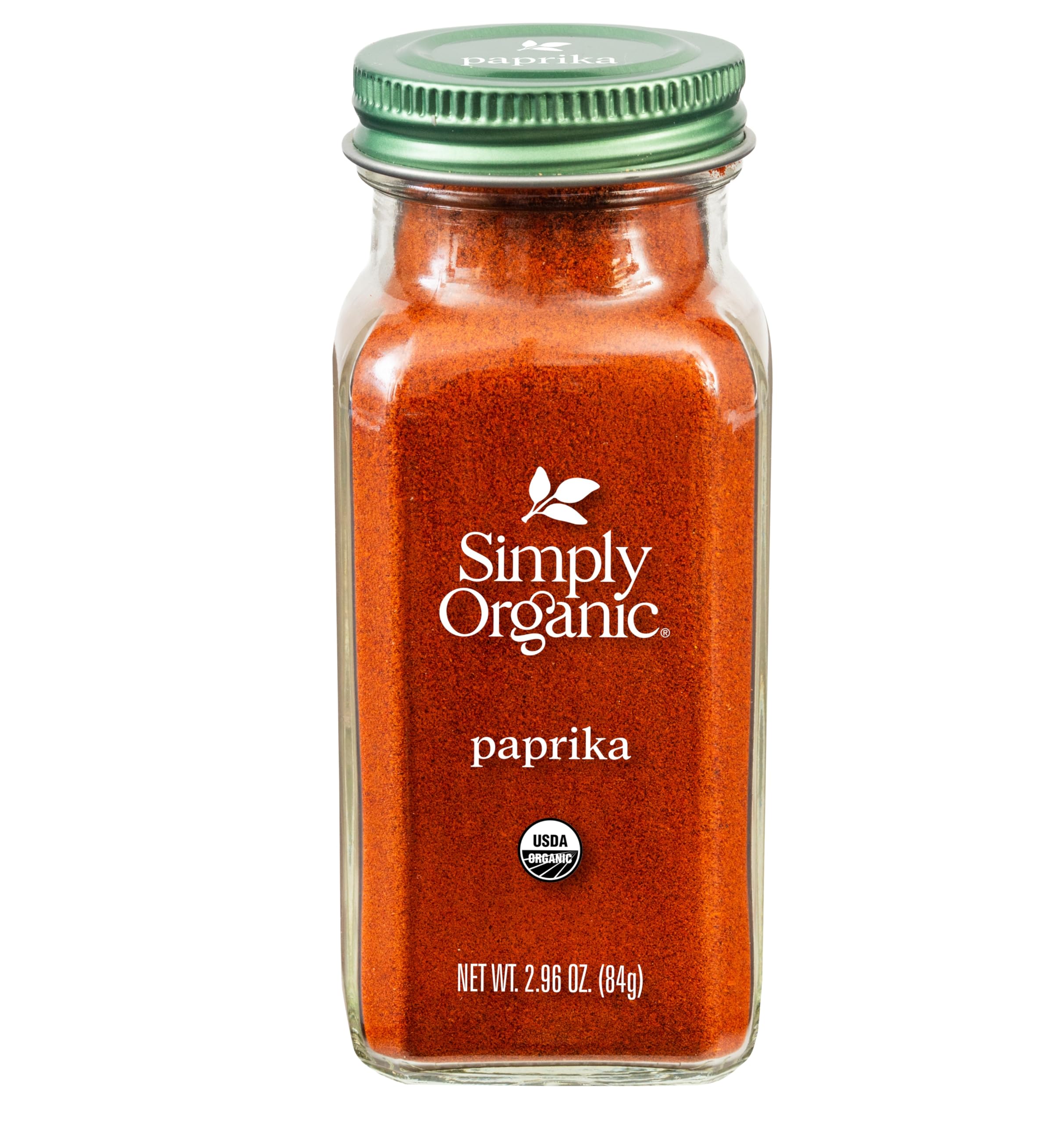 Simply Organic paprika ground jar front showing vibrant color for cooking