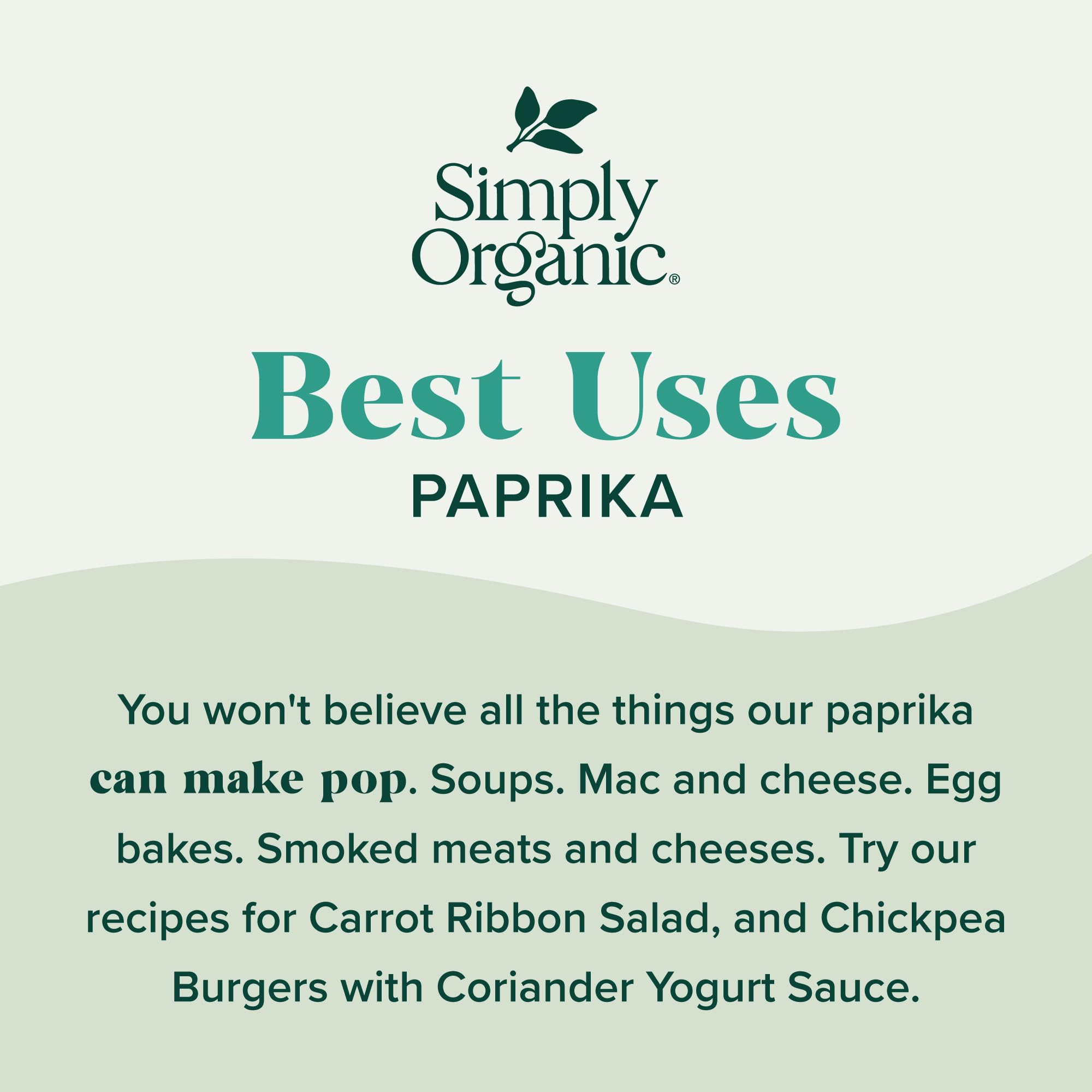 Close-up packaging of Simply Organic paprika ground with rich red hue