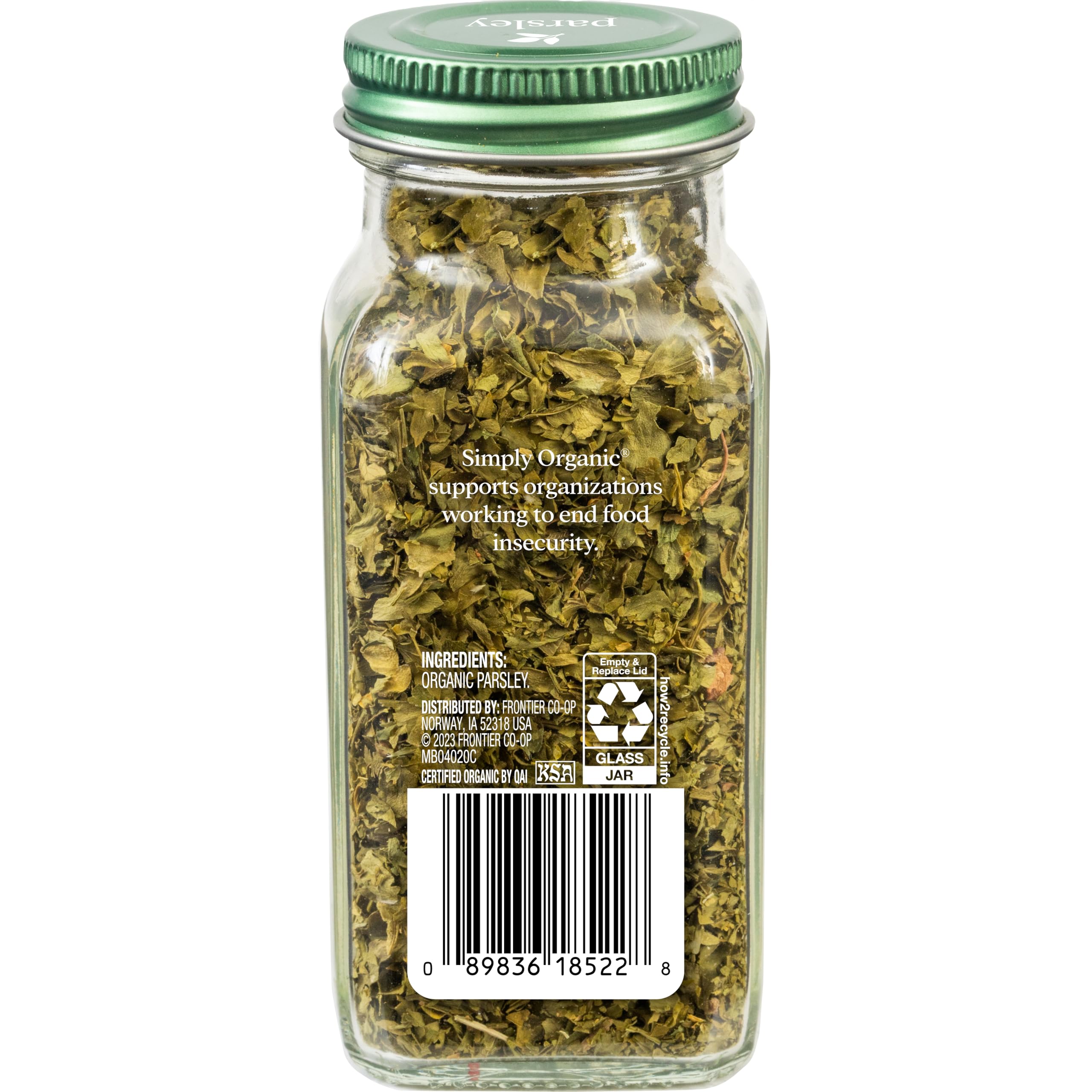Simply Organic Parsley Flakes aroma elevates sauces and pastas