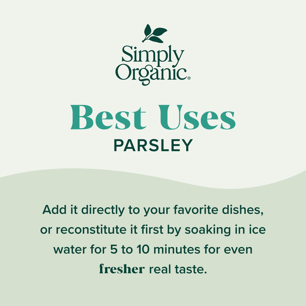 Simply Organic Parsley Flakes support direct sourcing with growers