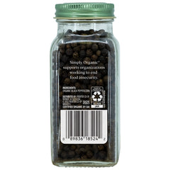 Simply Organic peppercorns in action grinding release fragrant, versatile seasoning.