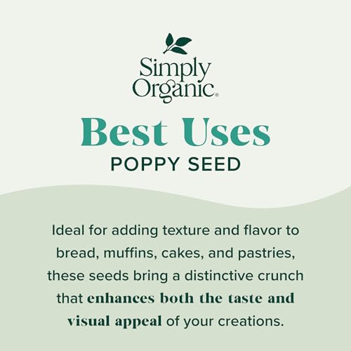 Simply Organic poppy seeds used in muffins and breads to enhance texture