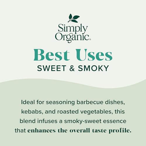Herbs and spices from Simply Organic blend close-up suggesting versatile kitchen use.