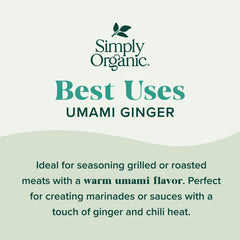 Simply Organic Umami Ginger orange-peel zest brightens glazes with citrus notes.