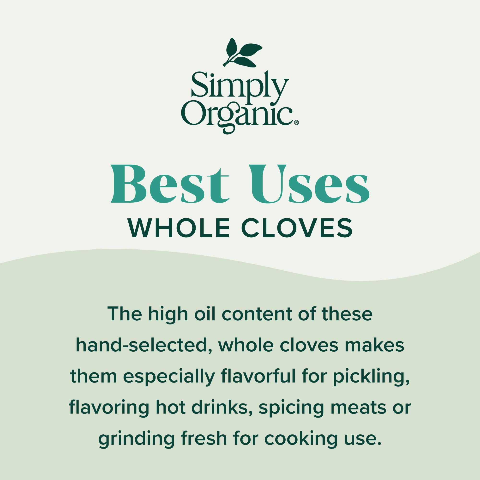 Simply Organic spice-jar label-front highlighting organic, non-GMO credentials and product freshness.