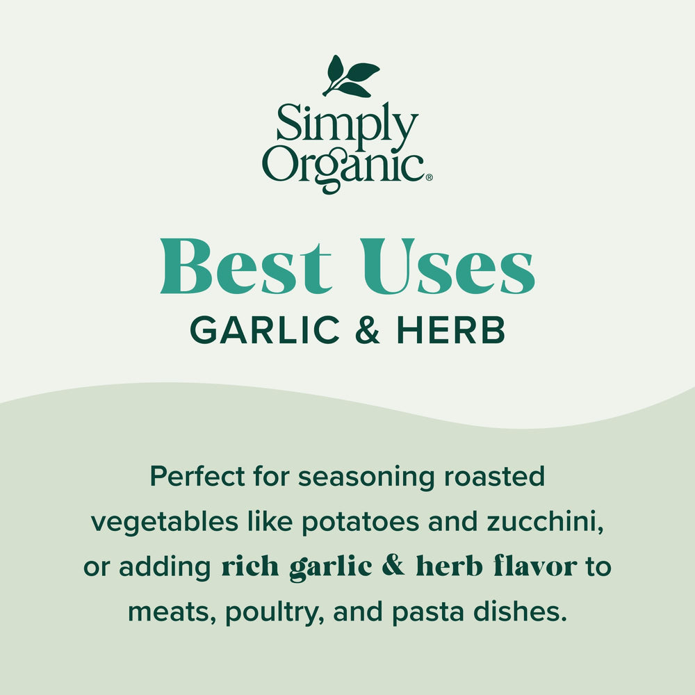 Garlic & Herb blend as a savory rub for poultry or beef dishes
