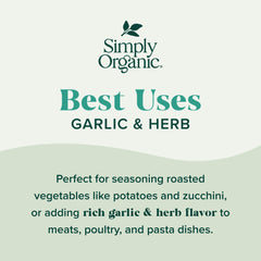 Garlic & Herb blend as a savory rub for poultry or beef dishes