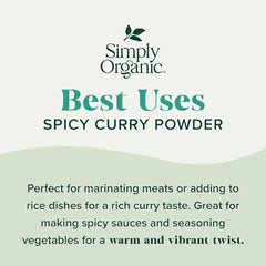 A steaming pot features Simply Organic curry powder adding rich, aromatic tones.
