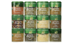 Simply Organic Starter Spice Gift Set on a neat countertop, inspiring quick weeknight meals.