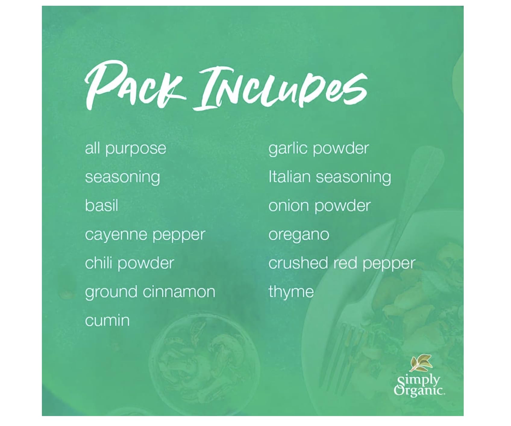 Spice rack-organization shot featuring Simply Organic set for easy storage and access.