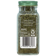 Close-up of Simply Organic thyme leaves with aromatic, fresh fragrance for seasoning.