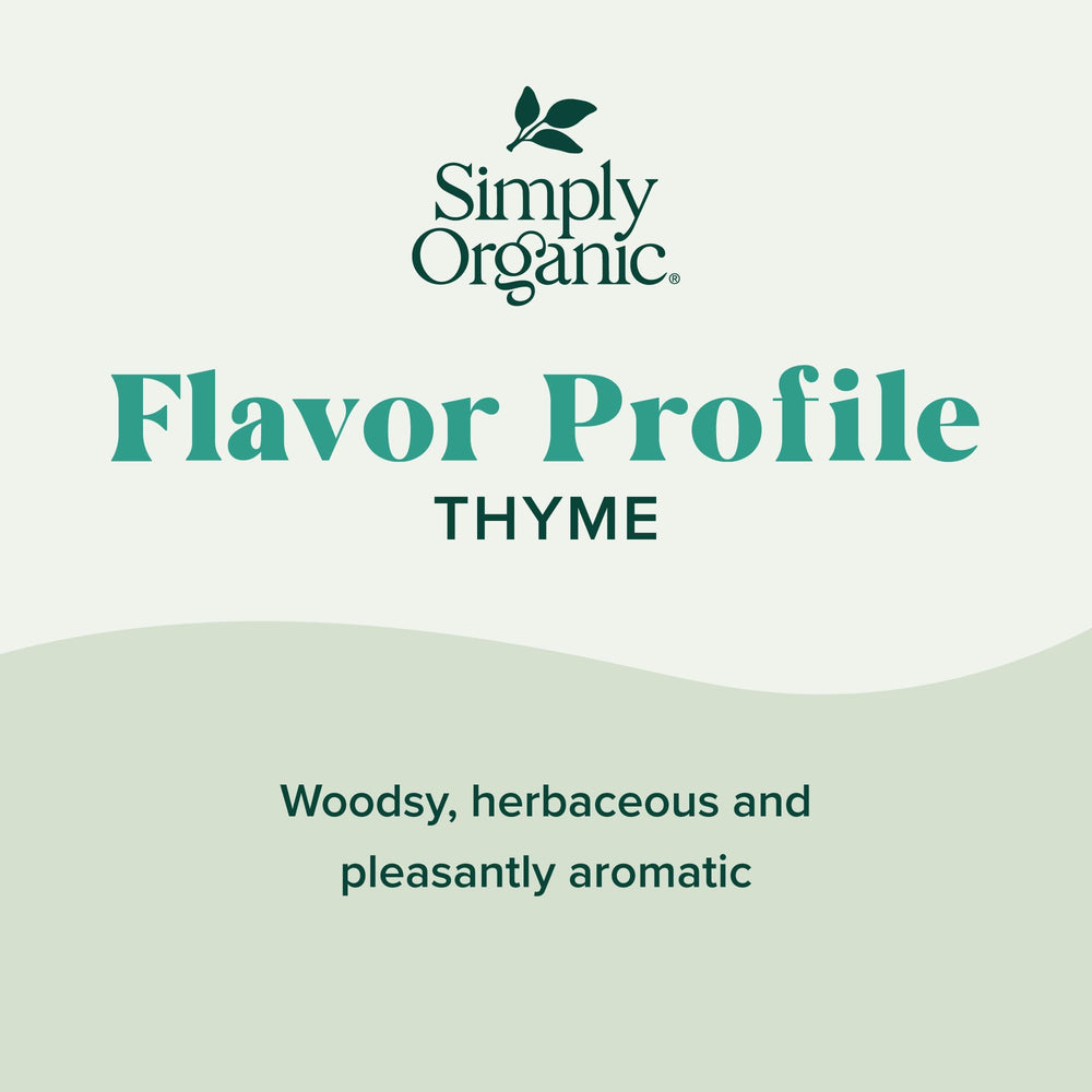 Simply Organic thyme shelf display ready for weeknight meals with fast flavor boosts.