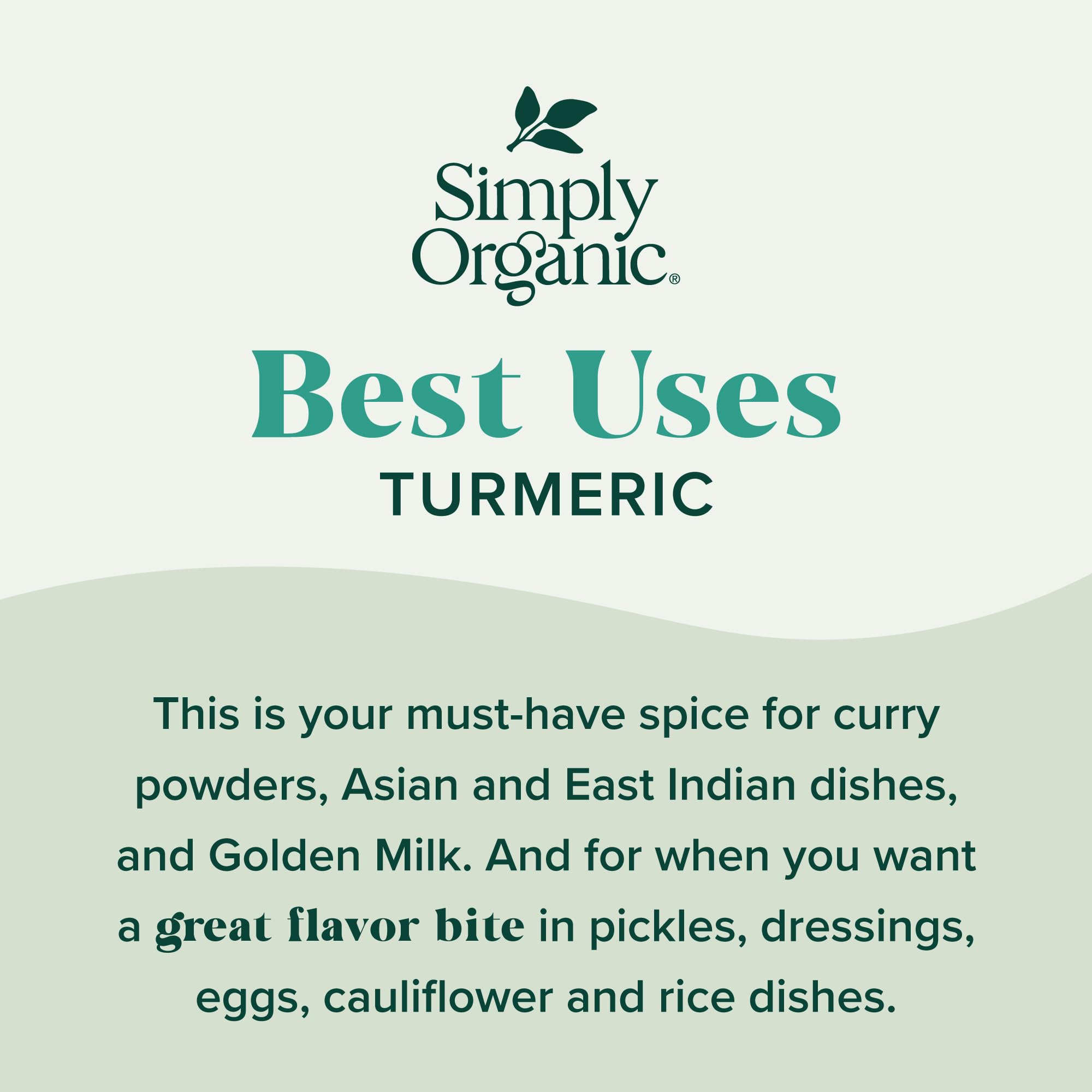 Simply Organic turmeric root close-up shows its bright yellow hue.