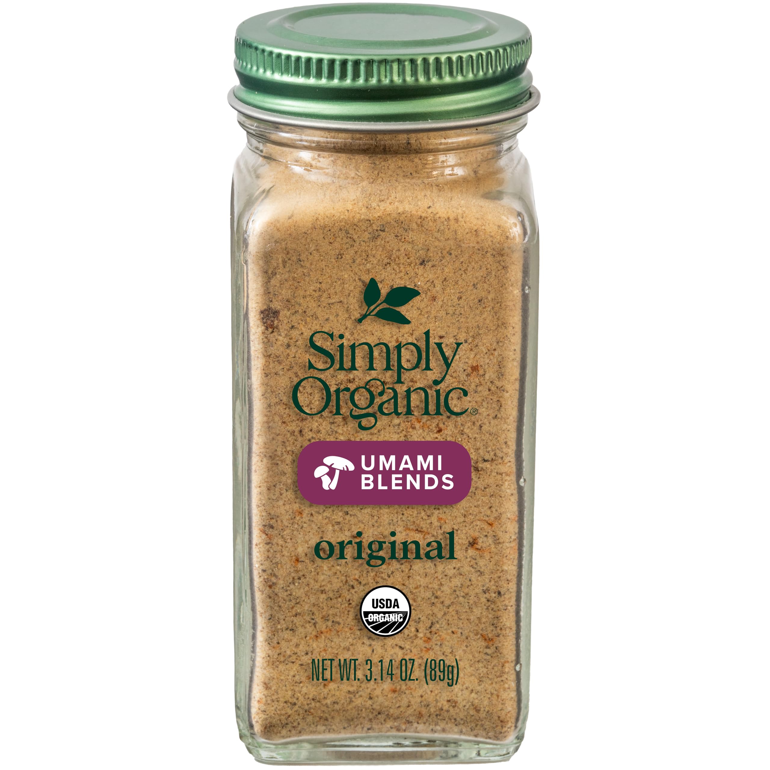 Simply Organic Original Umami Blend bottle front with rich savory seasoning