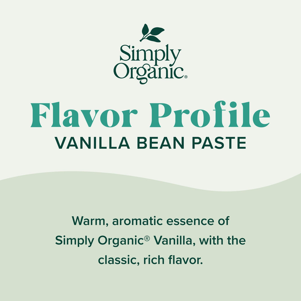 Dessert idea using Simply Organic Vanilla Bean Paste for warm, woody aroma