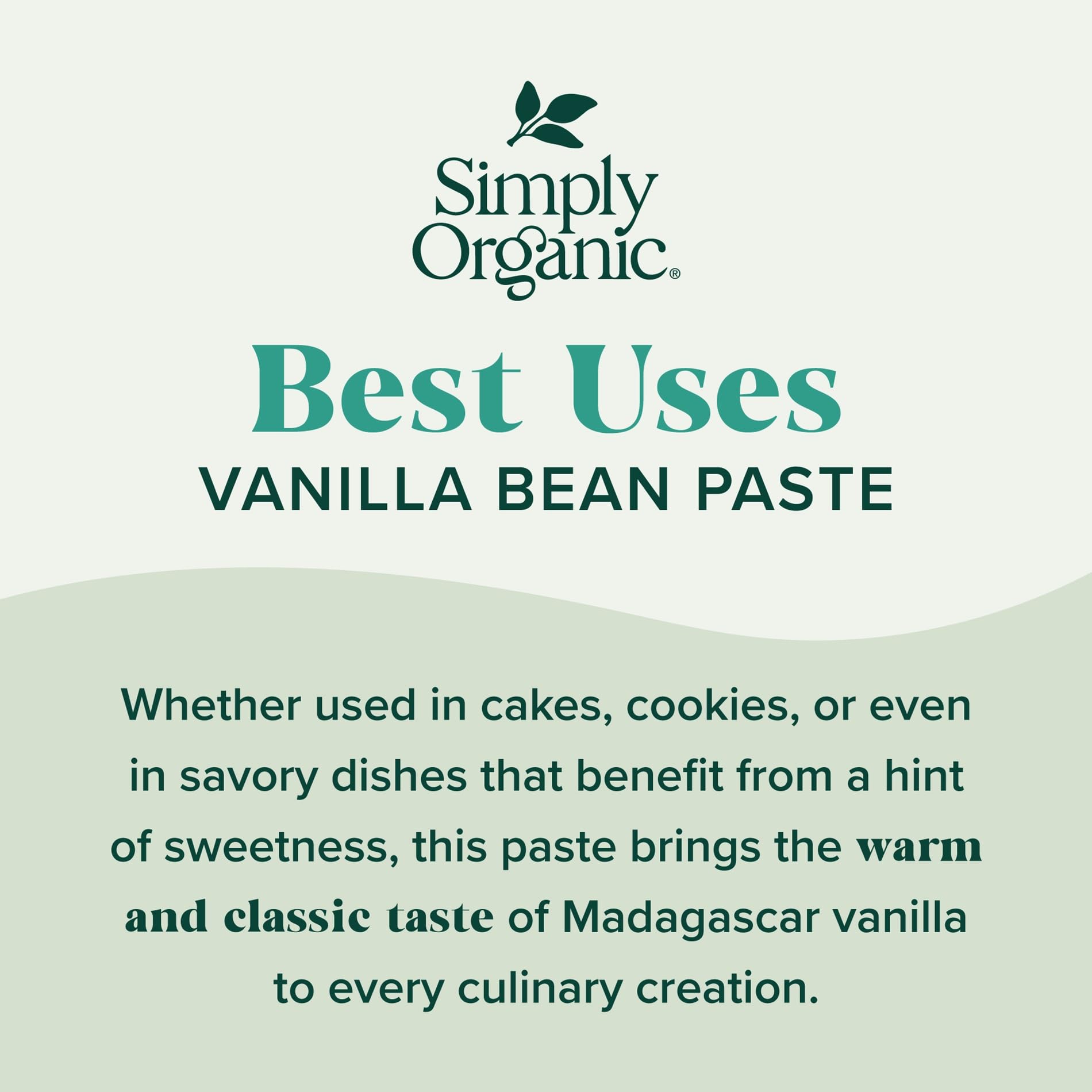 Chef stirring vanilla-infused pudding with Simply Organic Vanilla Bean Paste