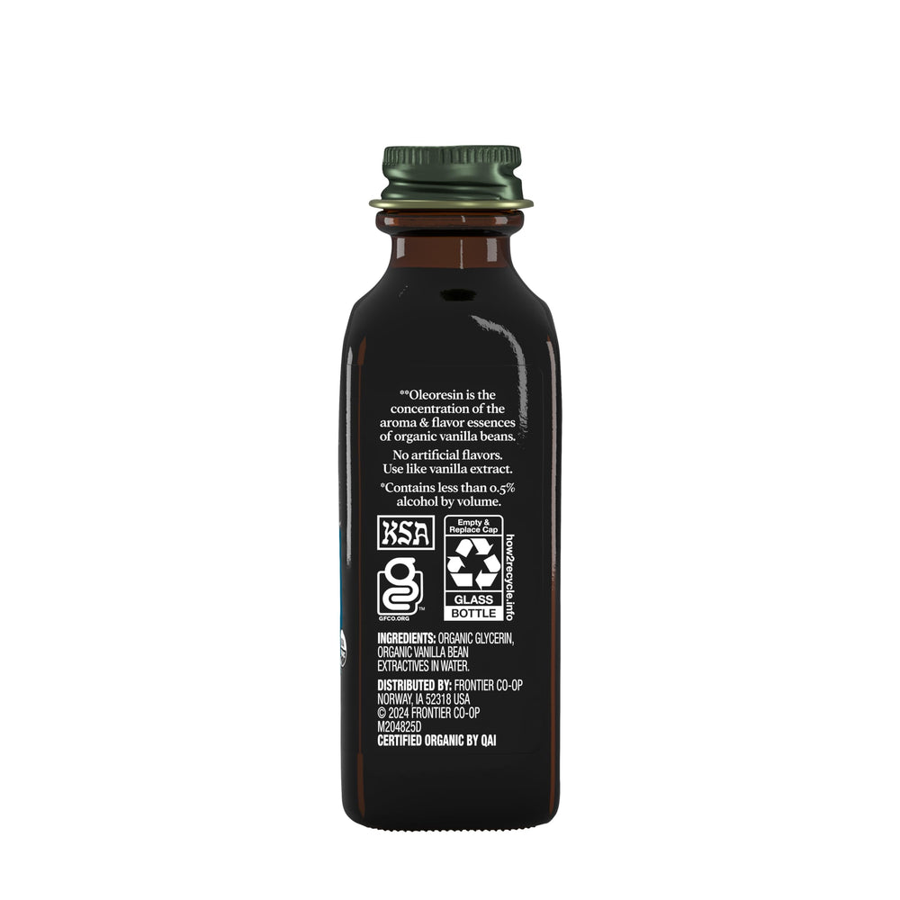 Simply Organic Vanilla Flavoring amber glass bottle protecting flavor from light