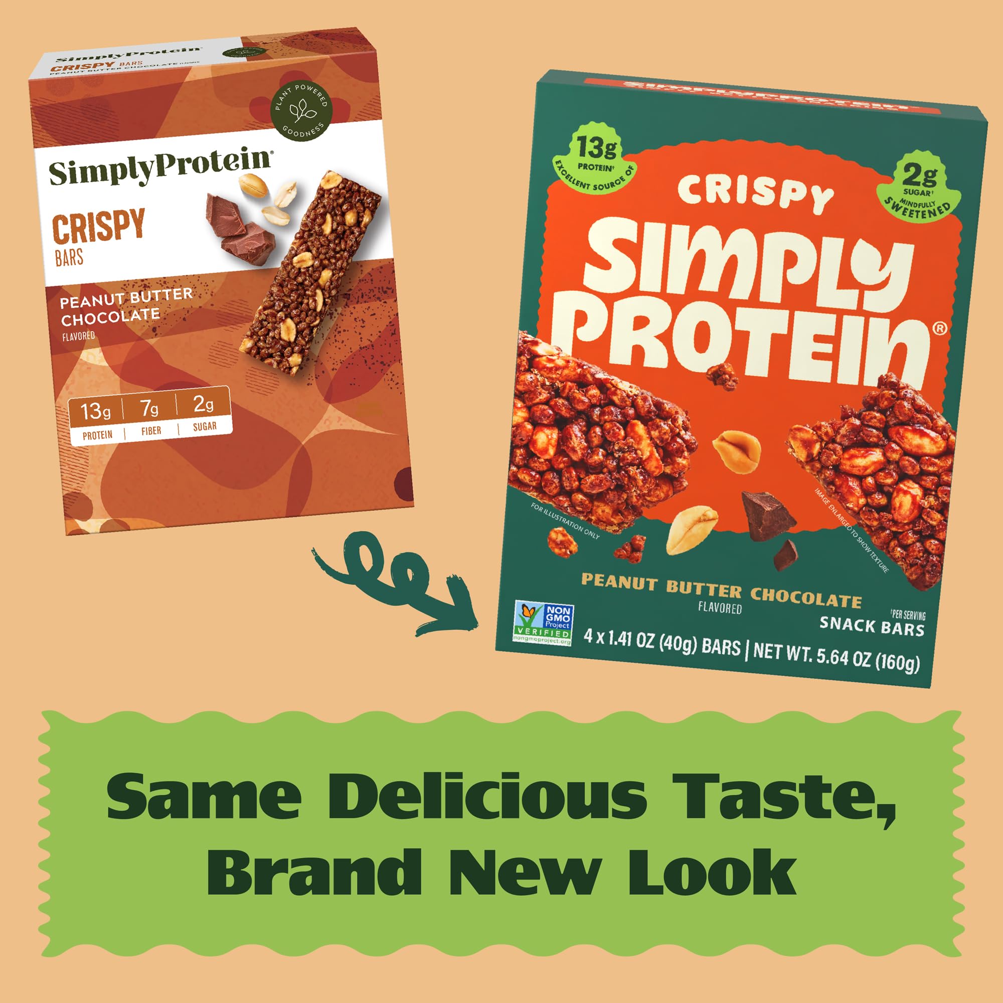 Kosher-certified, non-GMO Simply Protein bar supports mindful snacking.