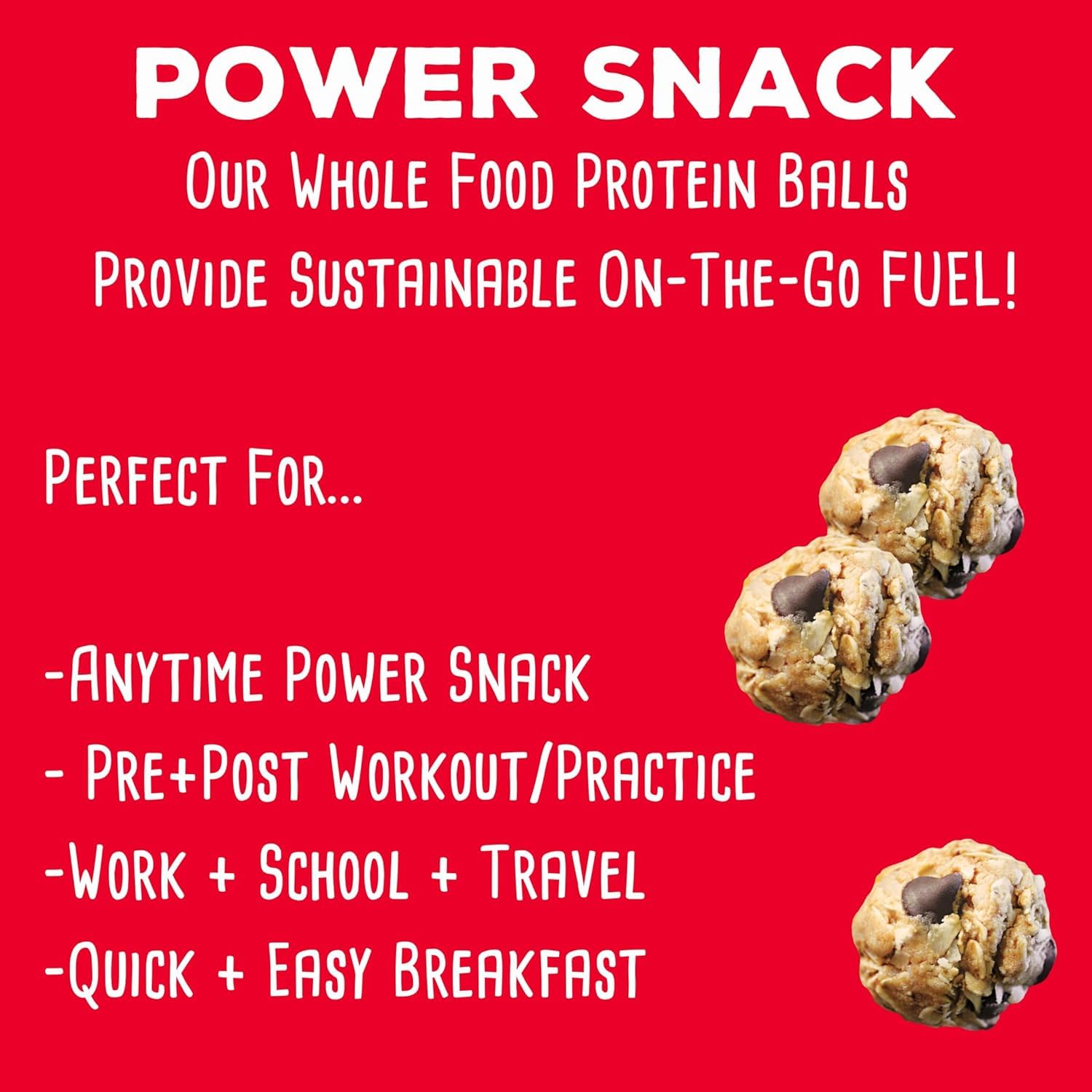 simplyFUEL protein balls gluten-free oats and honey ingredients offer real-food fuel.