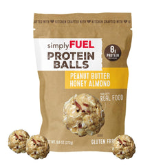 SimplyFUEL Protein Balls peanut butter honey almond pack for on-the-go snacking