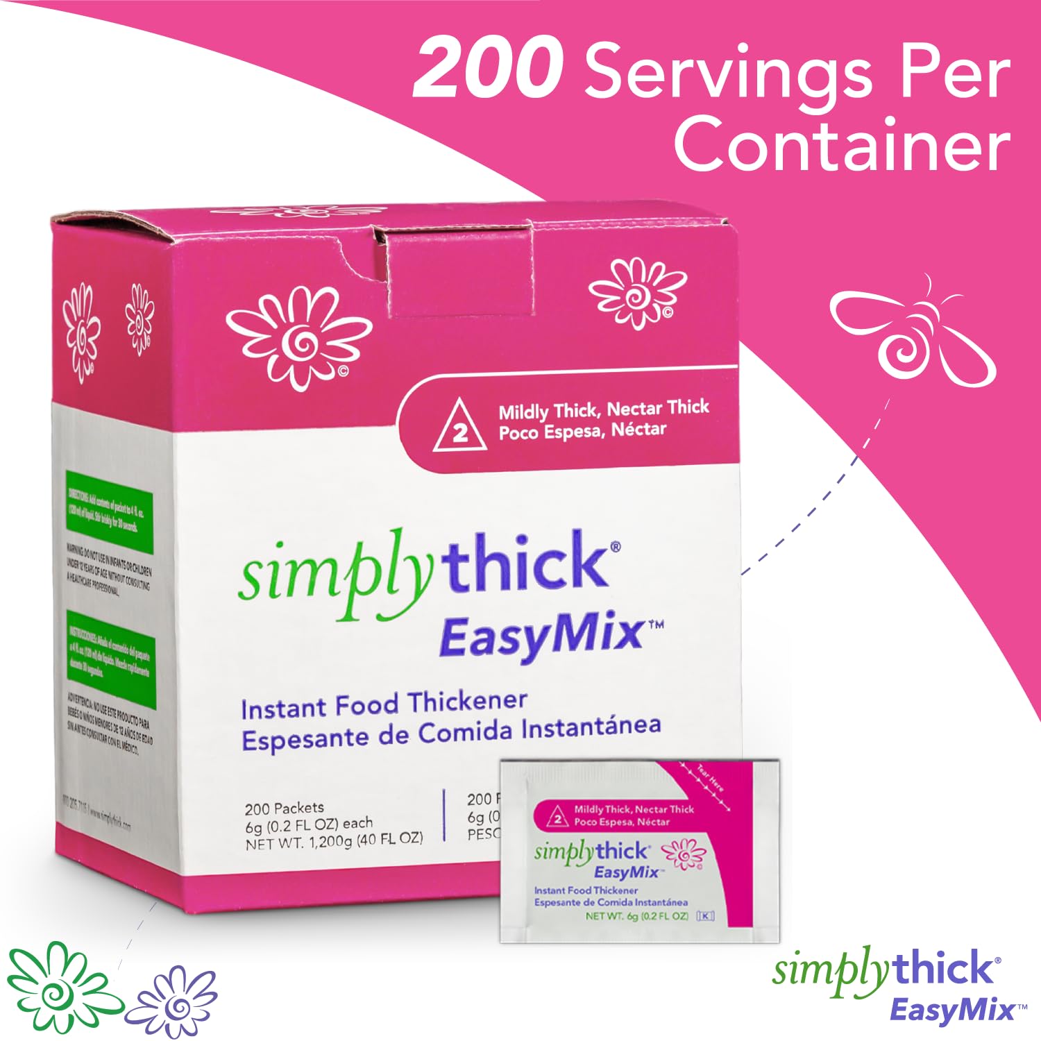 SimplyThick EasyMix drink being thickened demonstrates reliable nectar consistency in hot or cold drinks.