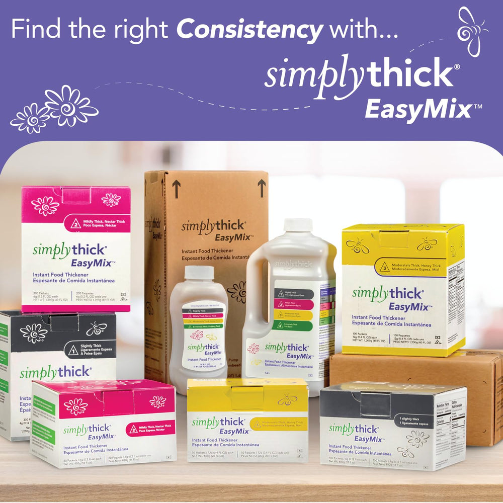 SimplyThick EasyMix kitchen-use setup showcases simple thickening with no mess or clumping.