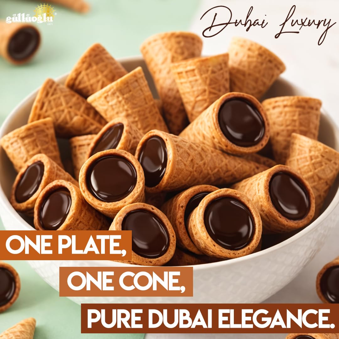 Serving suggestion: pistachio kunafa cone plated for a refined dessert moment.