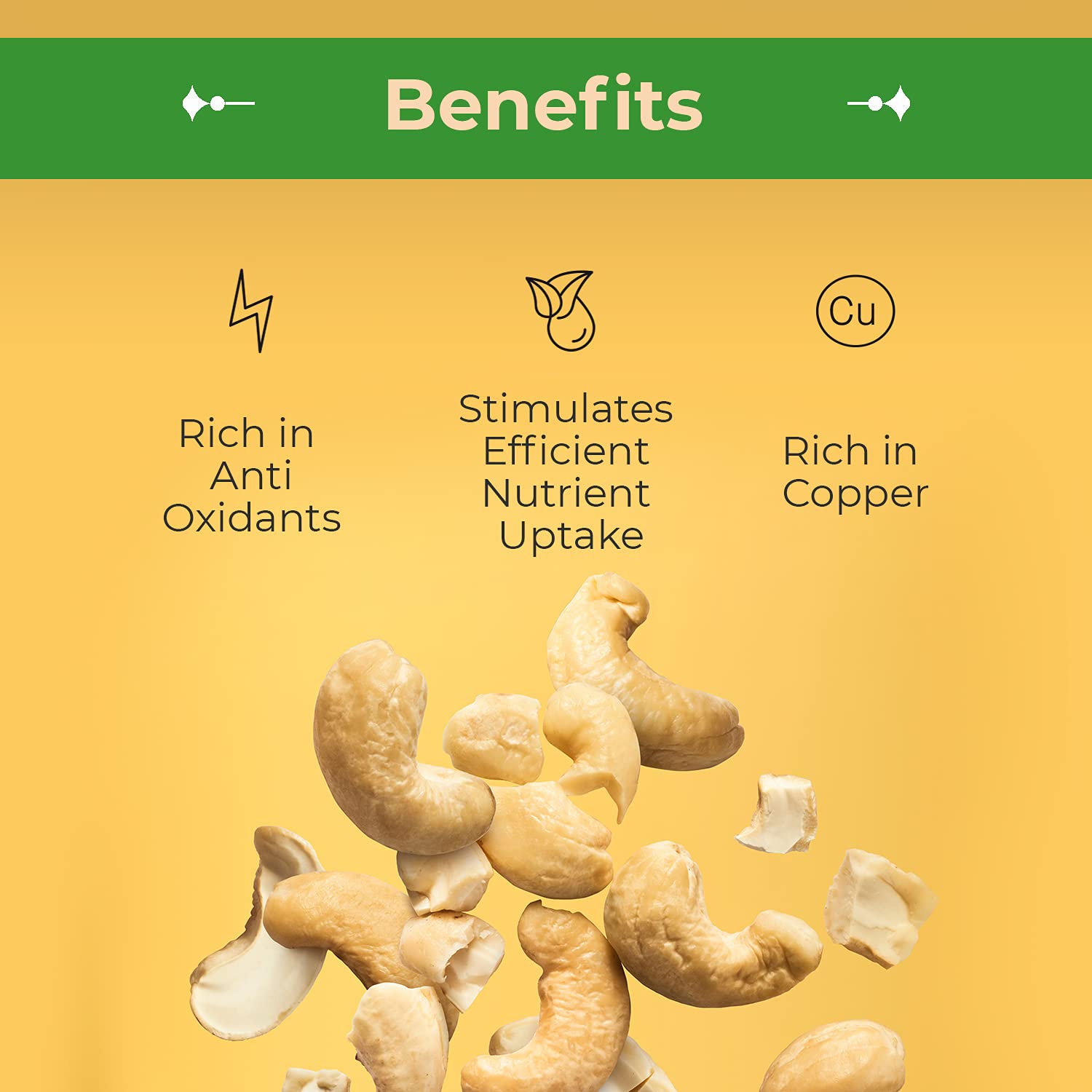 Sincerely Nuts bulk cashews snack portion image highlighting versatile on-the-go snack.