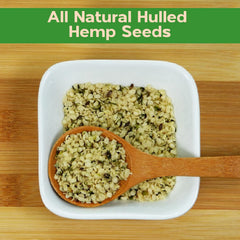 Sincerely Nuts hulled hemp seeds close-up showing small crunchy seeds