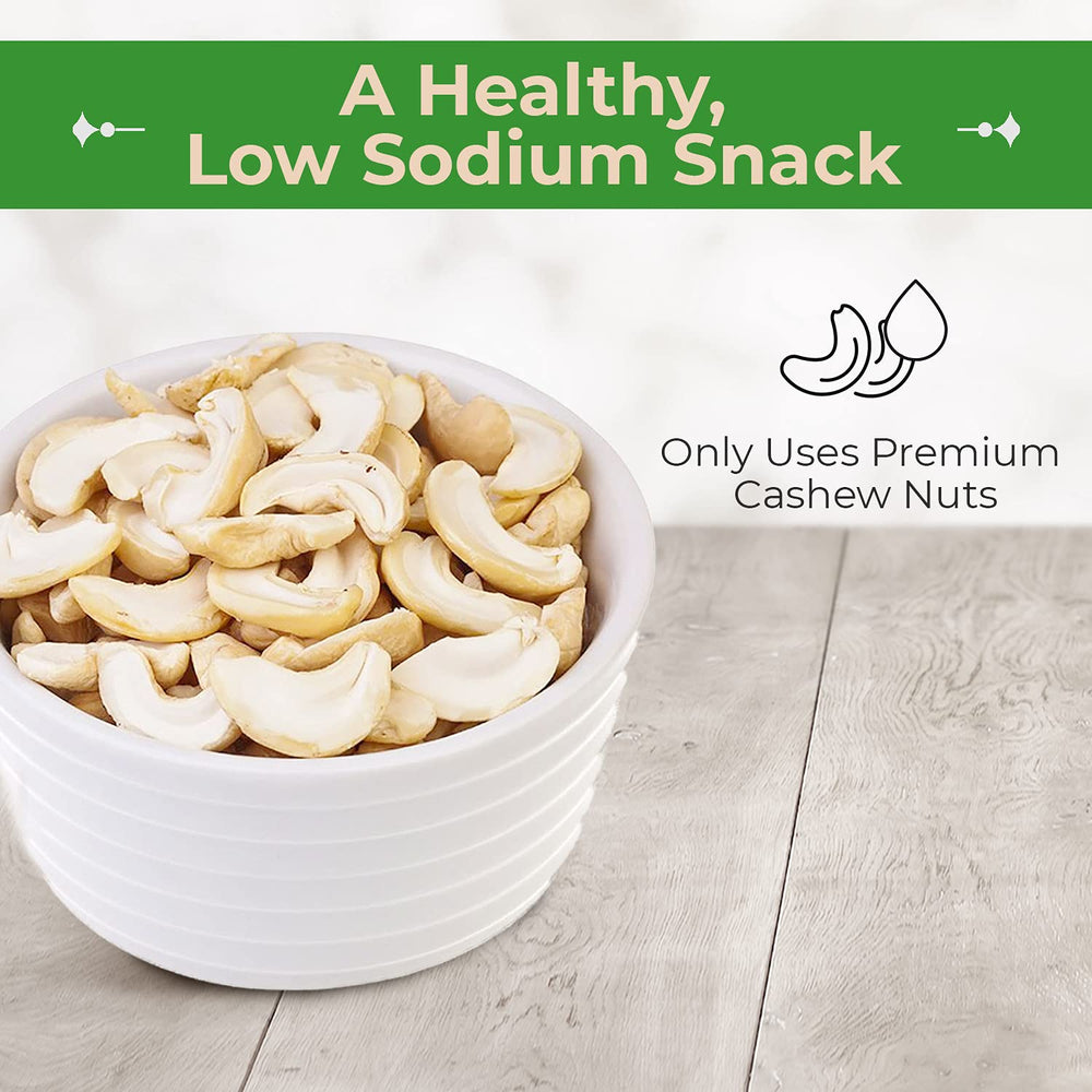 Sincerely Nuts organic cashews raw ingredient image communicates natural, unsalted quality.