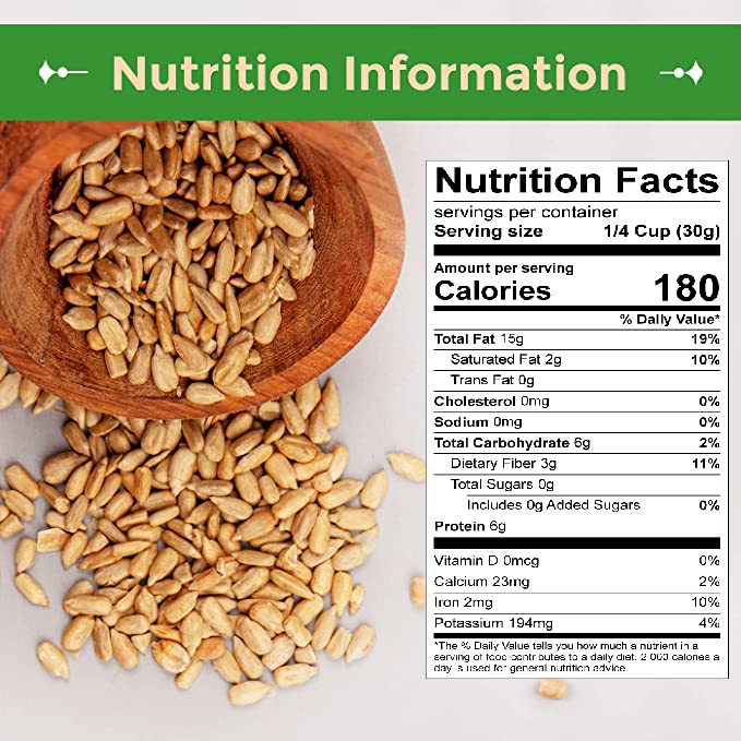 Sincerely Nuts sunflower seed kernels close-up texture emphasizing fiber content