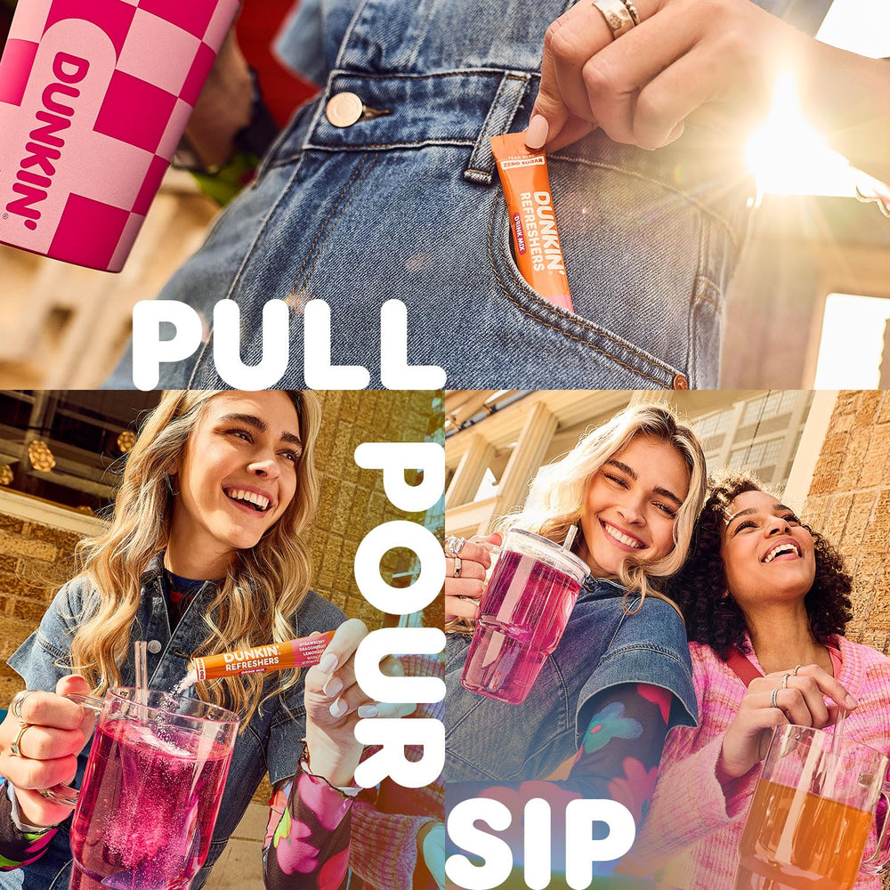 SINGLES TO GO Dunkin Refreshers box of ten sticks for quick flavor