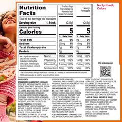 Dunkin Refreshers stick packets close-up showing flavors for travel