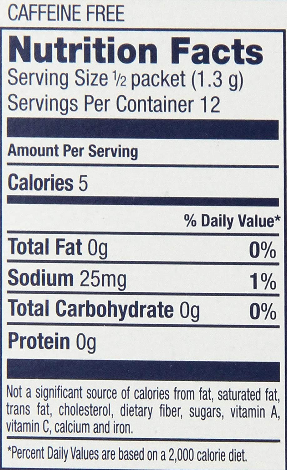 Non-dairy and caffeine-free labeling highlights accessibility and versatility.