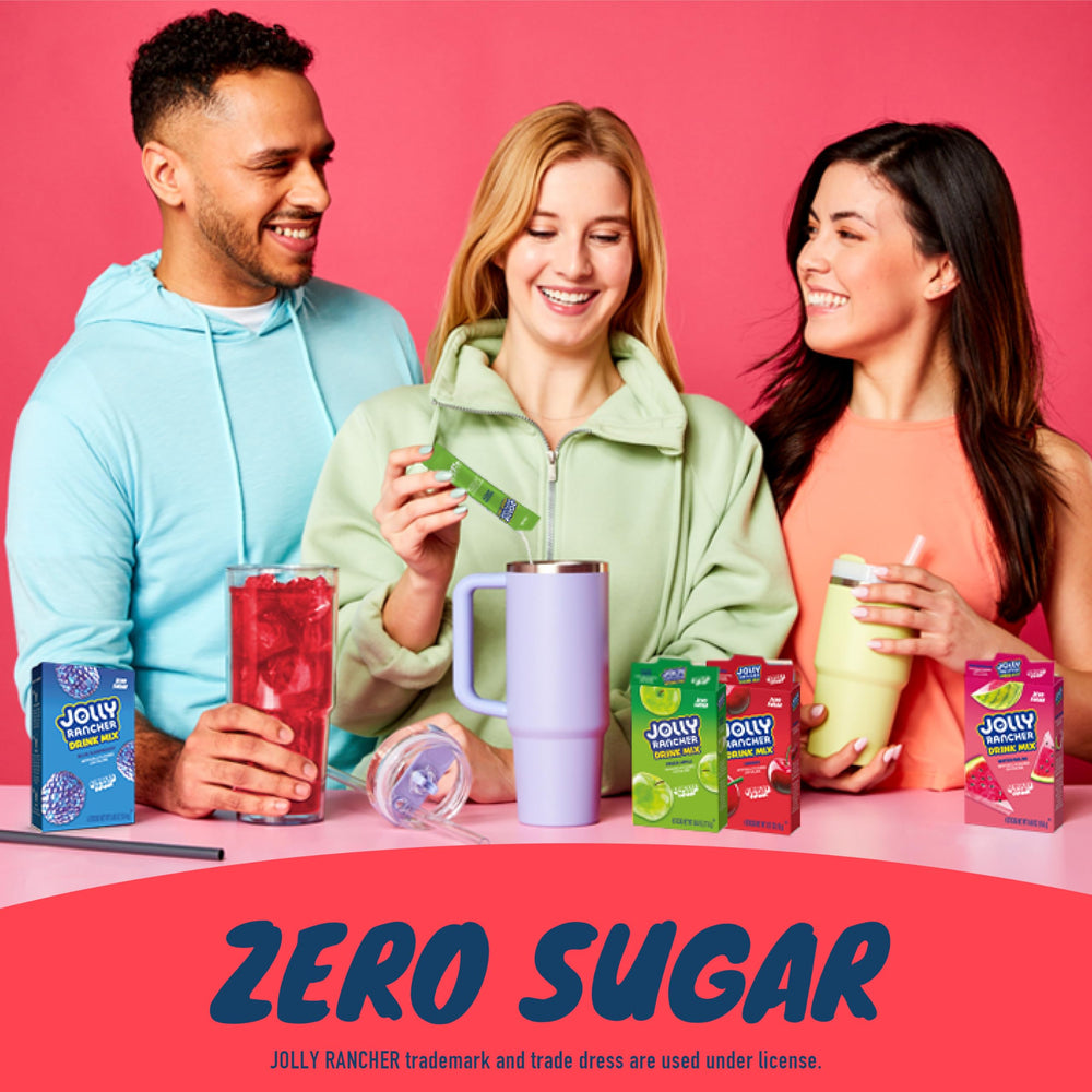 SINGLES TO GO Jolly Rancher Cherry serving enhances beverages anytime.